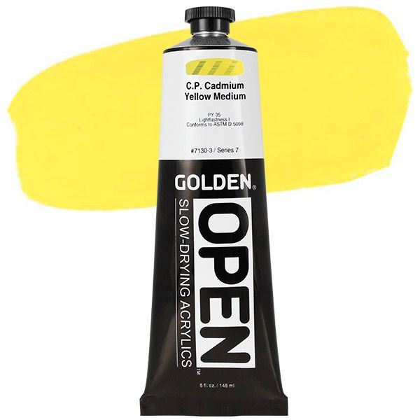 GOLDEN Open Acrylic Paints C.P. Cadmium Yellow Medium 5 oz