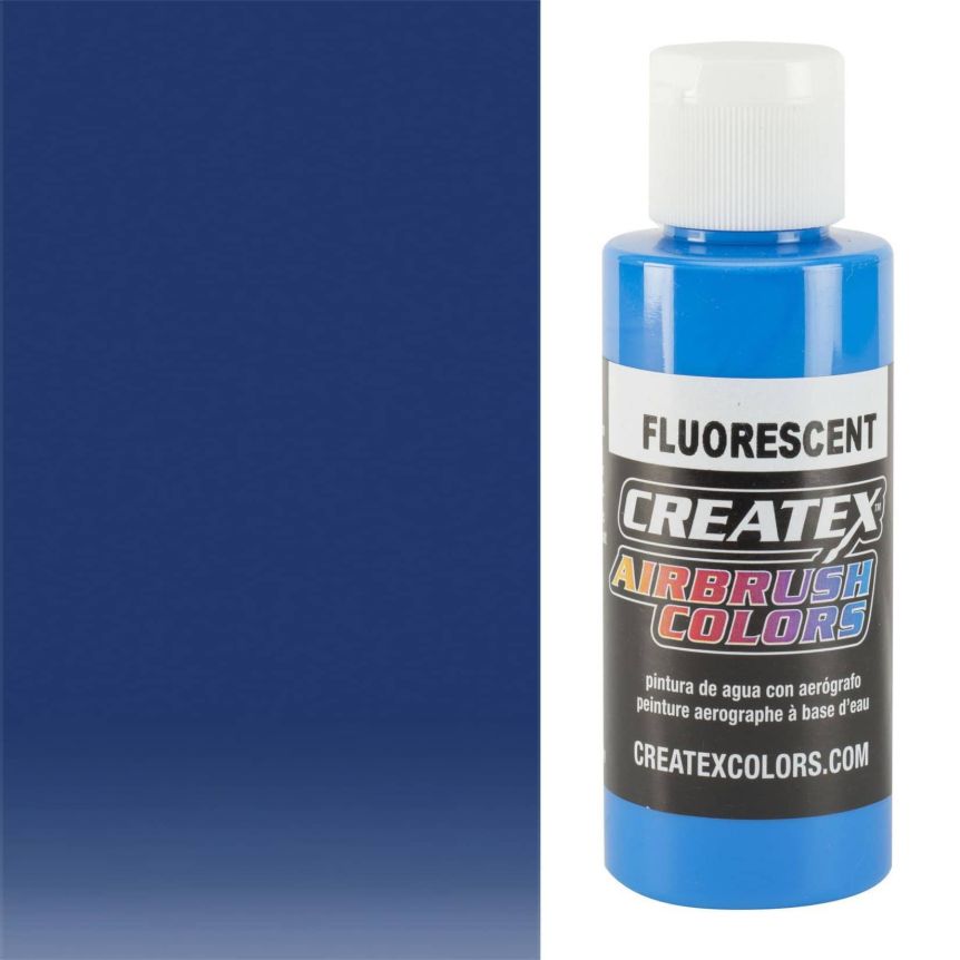 Createx Airbrush Colors 2oz Fluorescent Blue
