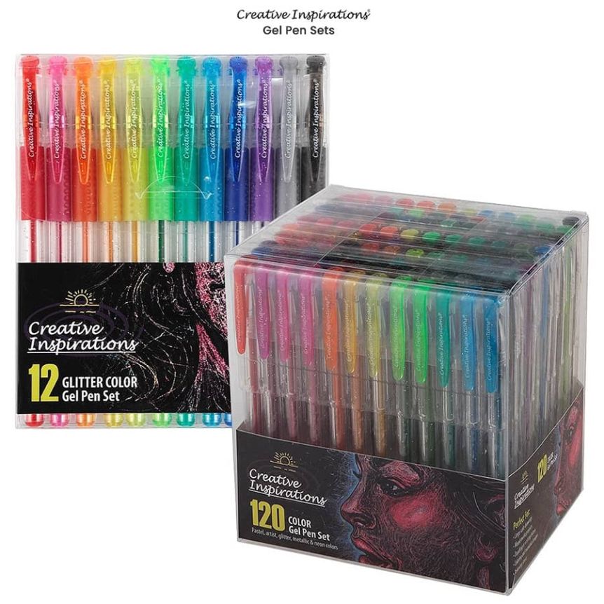 Glitter Markers Pen, 12 Colors Glitter Metallic Paint Pens Medium