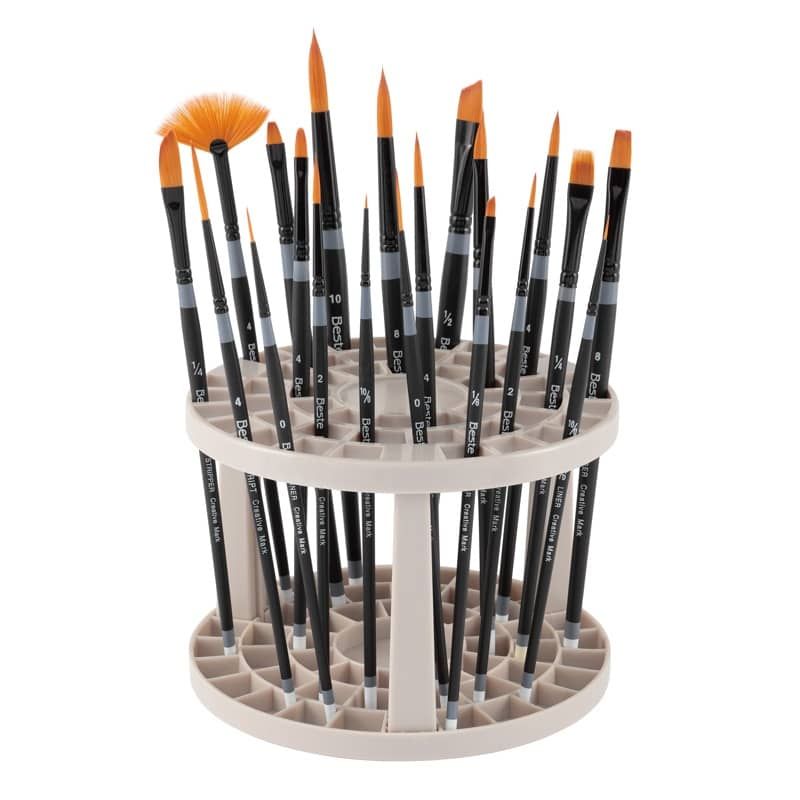 Beste Golden Taklon Masters Stroke Value Brush Set of 20, Brush Crate