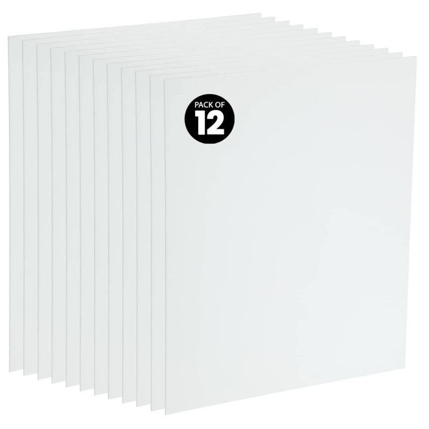 Creative Mark Artist 100% Cotton Canvas Panel, 12 Pack, 3" x 6"