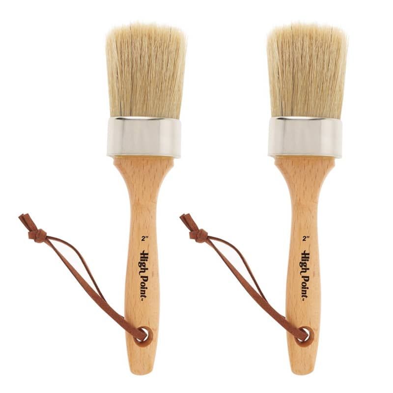 Creative Mark High Point Paint & Wax Finishing Brush 2 pack Hog Hair