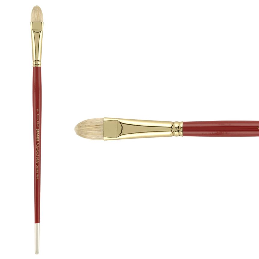 Jewel Bristle Almond Filbert Brush, size #8
