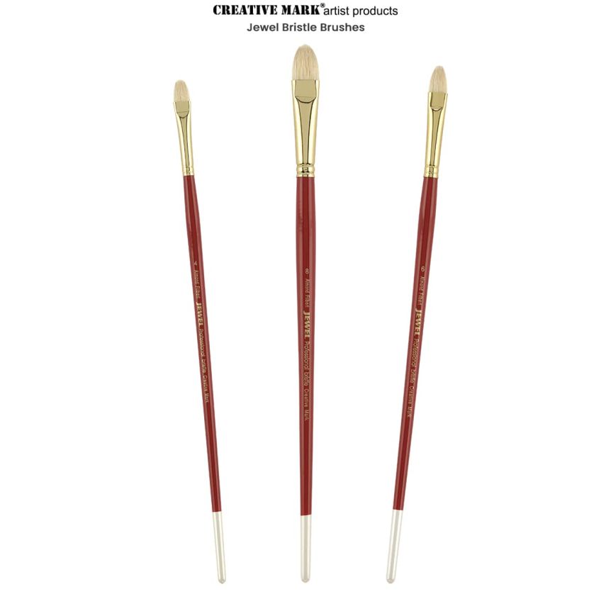 Creative Mark Jewel Bristle Almond Filbert Brushes
