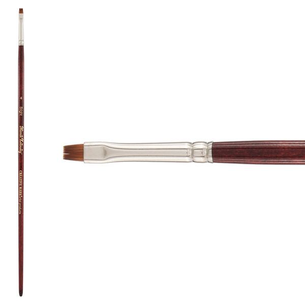 Mimik Kolinsky Synthetic Sable Long Handle Brush, Bright Size #4