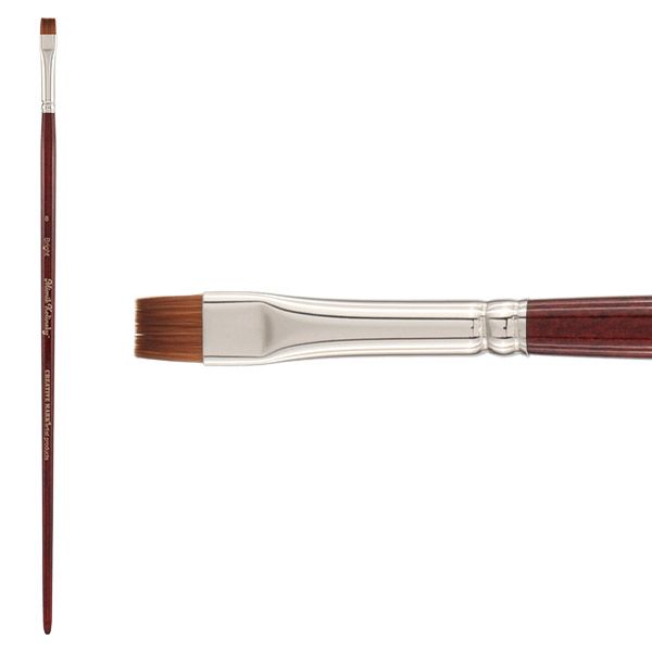 Mimik Kolinsky Synthetic Sable Long Handle Brush, Bright Size #8