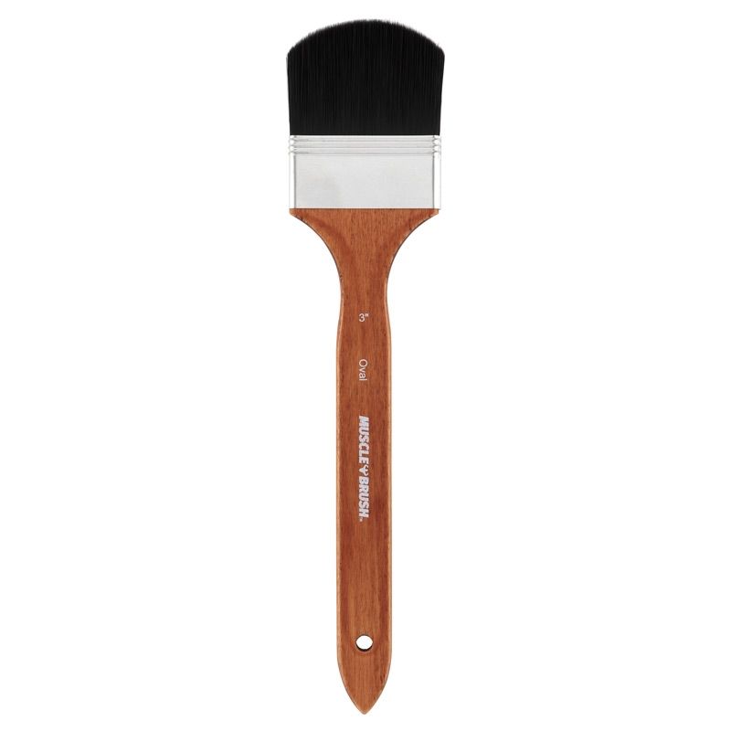 Creative Mark Muscle Brush Long Handle 3in Oval