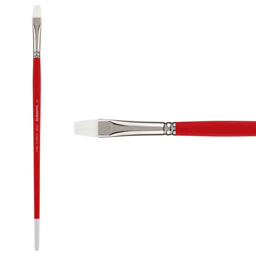 Creative Mark Pro White Soft Filament Hair Acrylic Brush Bright #6