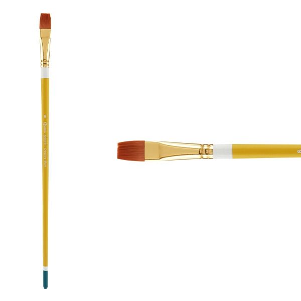 Creative Mark Qualita Golden Taklon Long Handle Brush Bright #6