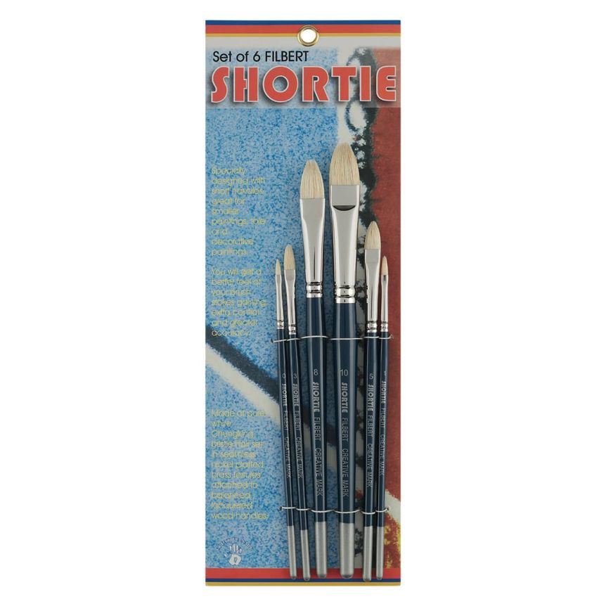 Creative Mark Shortie Bristle Filbert Brush (Set of 6)