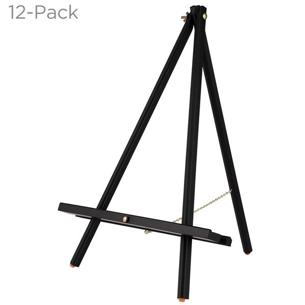 12-Pack Table Top Display Easel Black Wood-Thrifty Creative Mark