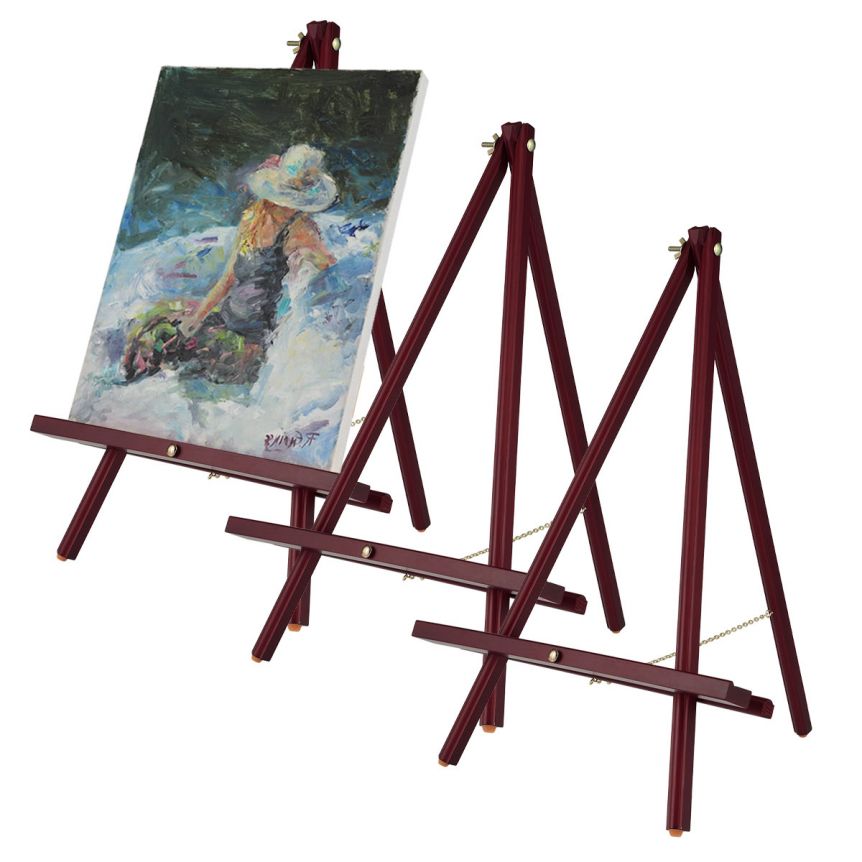 3-Pack Thrifty Mahogany Wood Tabletop Display Easels