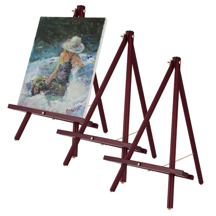 Mini Canvas And Natural Wood Easel Set For Art Painting Drawing