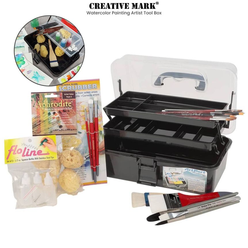Watercolor Painting Artist Tool Box by Creative Mark