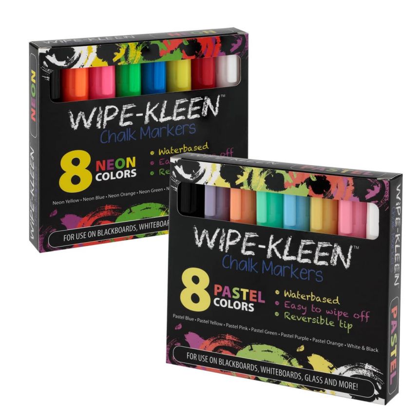 D.I.Y Bright Chalk Board Markers Dual Tip Bright Colorful Multicolor 