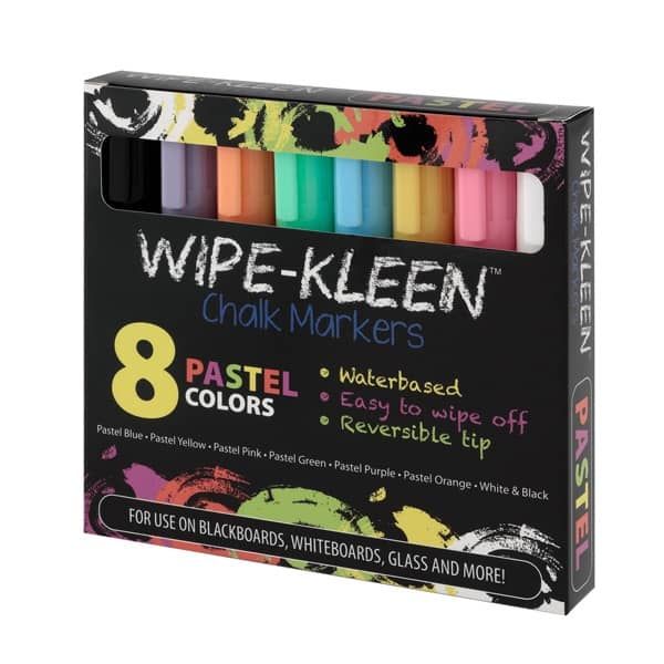 Creative Mark Wipe-Kleen Liquid Chalk Marker Pastel Colors (Set Of