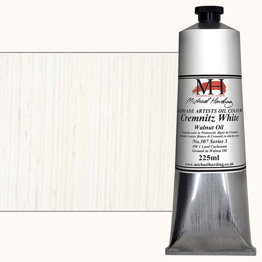 Michael Harding Oil Color - Cremnitz White (Linseed Oil), 225ml Tube