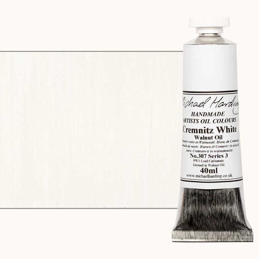Michael Harding Oil Color - Cremnitz White (Walnut Oil), 40ml Tube