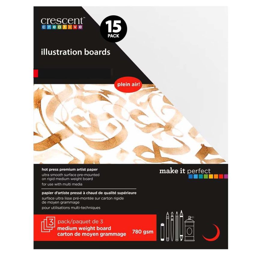 Crescent No. 20 Hot Pressed Illustration Boards 20" x 30" (Box of 15)