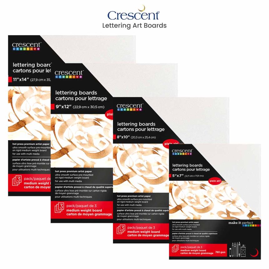 Crescent Lettering Art Boards