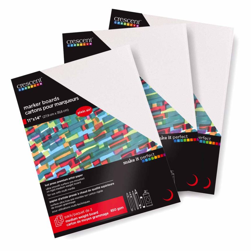 Crescent #215 Marker Board Hot Press 11"x14" (3-Pack)