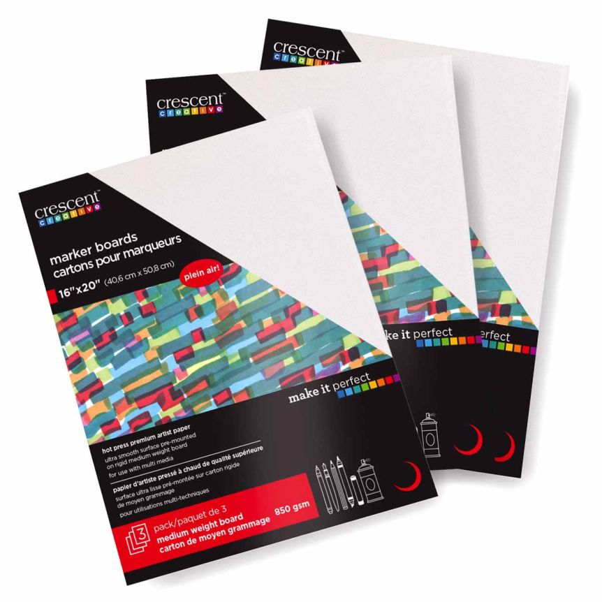 Crescent #215 Marker Board Hot Press 16"x20" (Pack of 3)