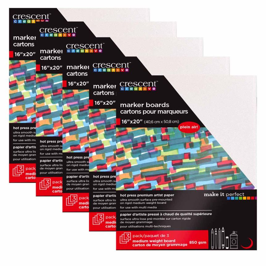 Crescent #215 Marker Board Hot Press, 16"x20" (Pack of 5)