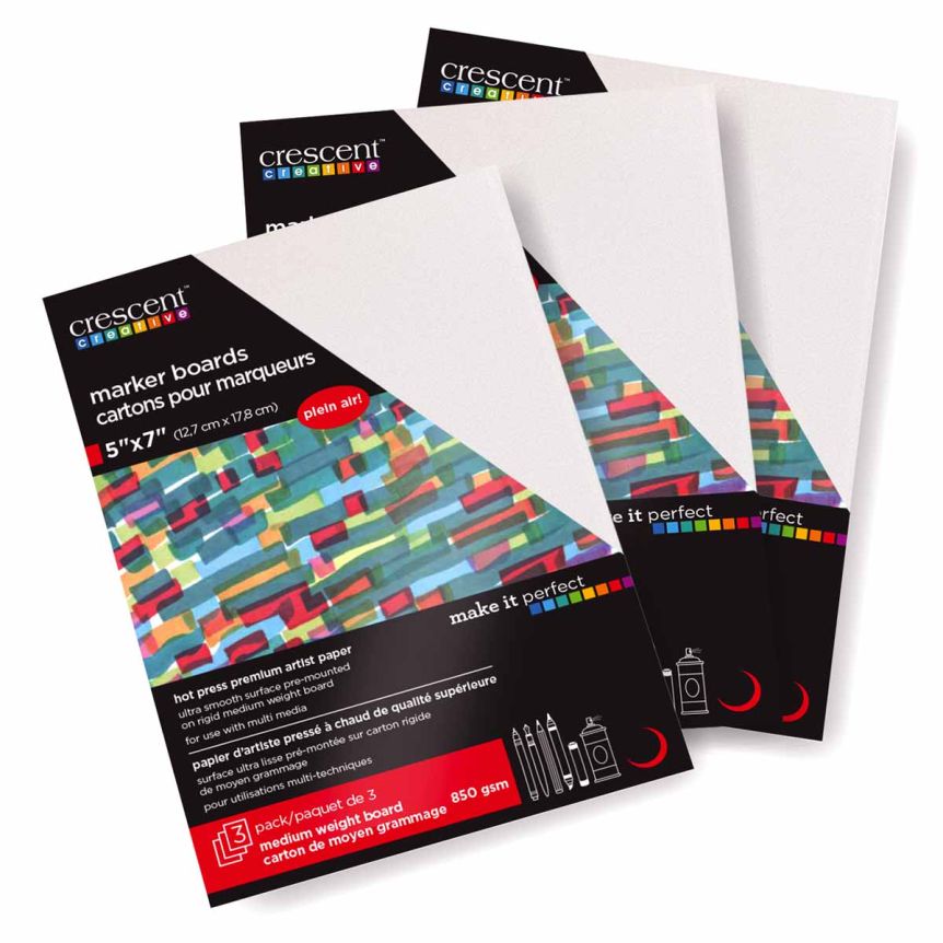 Crescent #215 Marker Board Hot Press 5"x7" (3-Pack)