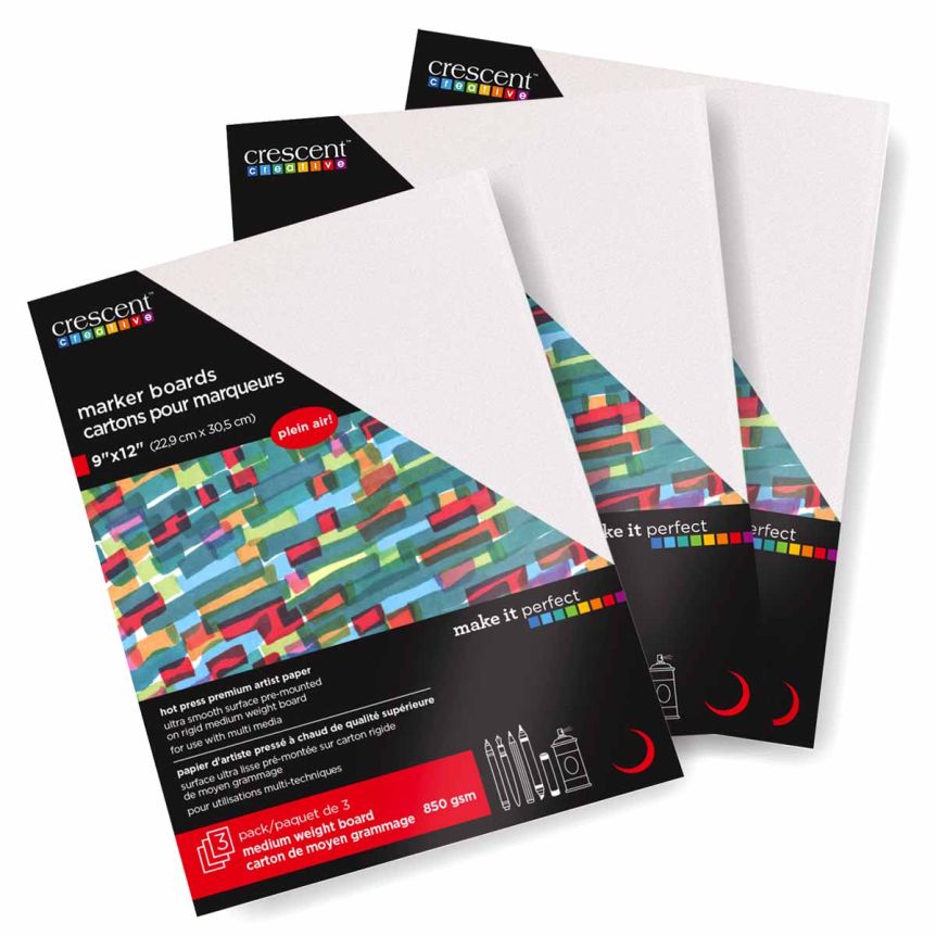 Crescent #215 Marker Board Hot Press 9"x12" (3-Pack)