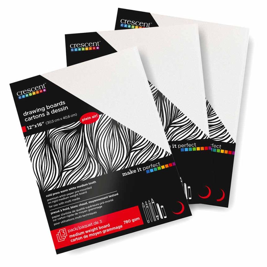 Crescent #99 Drawing Art Board - Cold Press 12"x16" (Pack of 3)