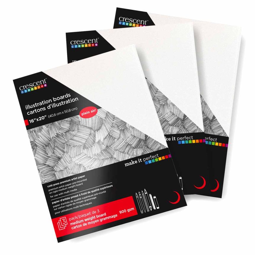Crescent #300 Illustration Board Cold Press 16"x20" (Pack of 3)