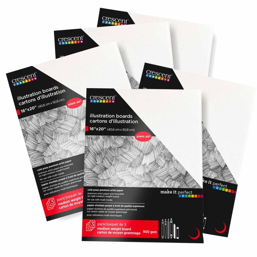 Crescent #300 Illustration Board Cold Press, 16"x20" (Pack of 5)