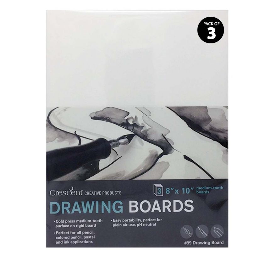 3-Pack Crescent #99 Drawing Board Cold Press 8X10