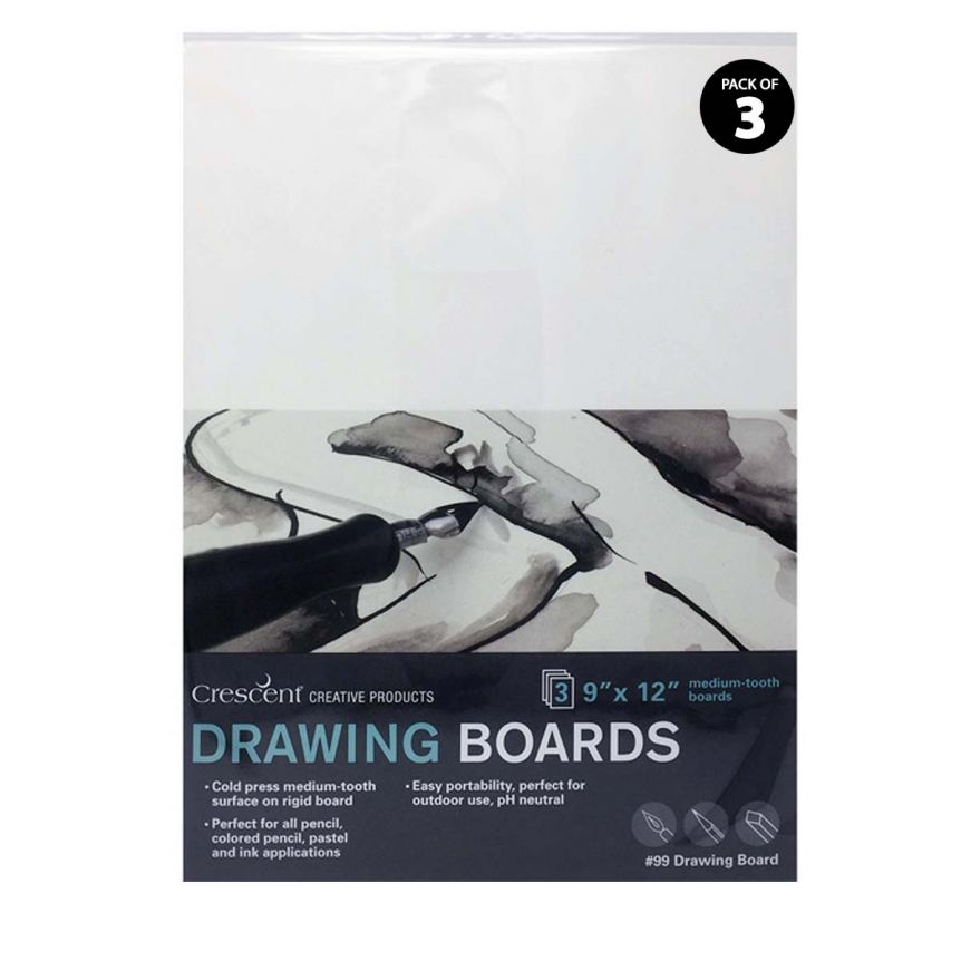 3-Pack Crescent #99 Drawing Board Cold Press 9X12 