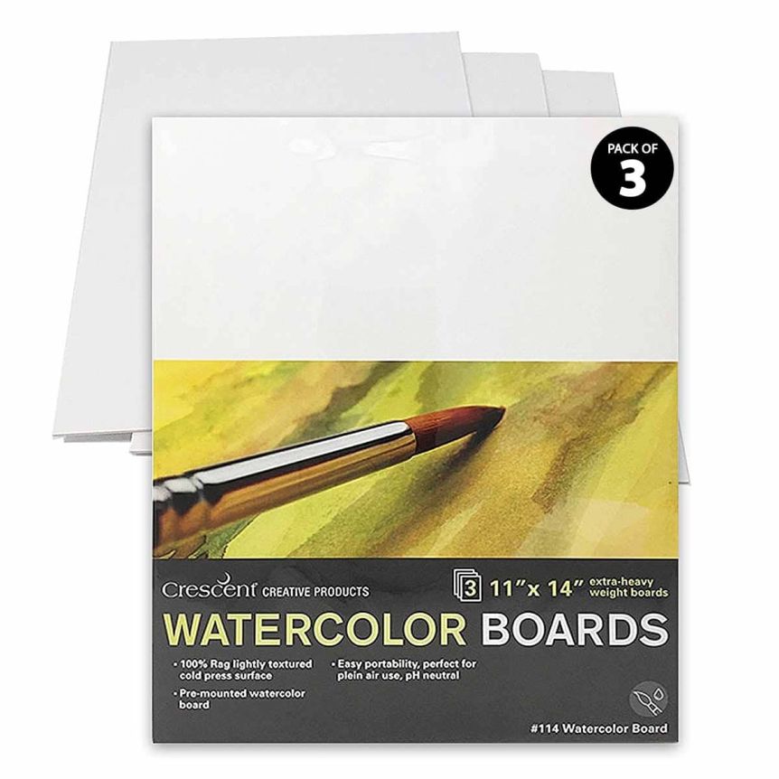 Crescent #114 Watercolor Board Cold Press 11x14 (3-Pack)