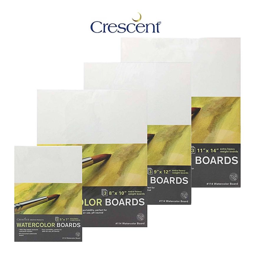 Crescent Watercolor Art Boards