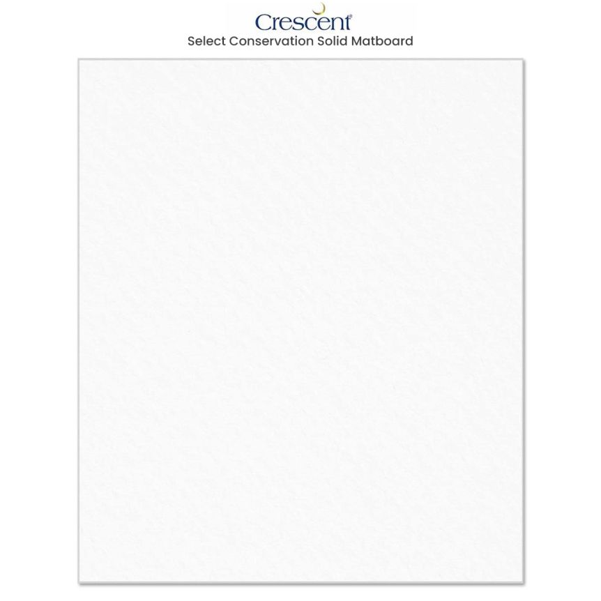 Crescent Select Conservation Solids Matboard - 8 Ply Vivid White