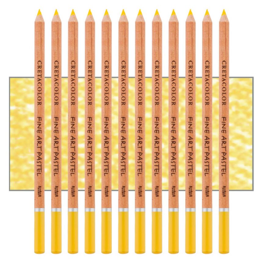 Chromium Yellow, Box of 12 Cretacolor Fine Art Pastel Pencil No. 108