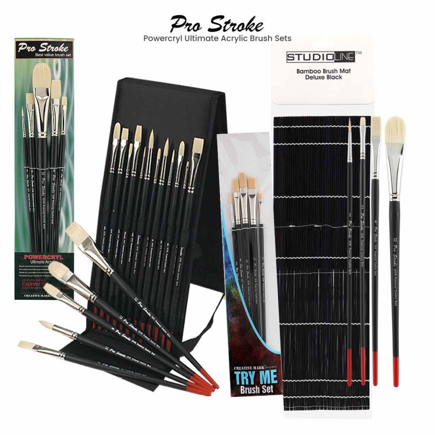 Creative Mark Pro Stroke Powercryl Ultimate Acrylic Brush Sets