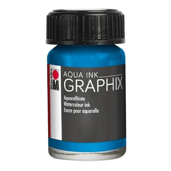 Marabu Graphix Aqua Ink 15ml Cyan (056)