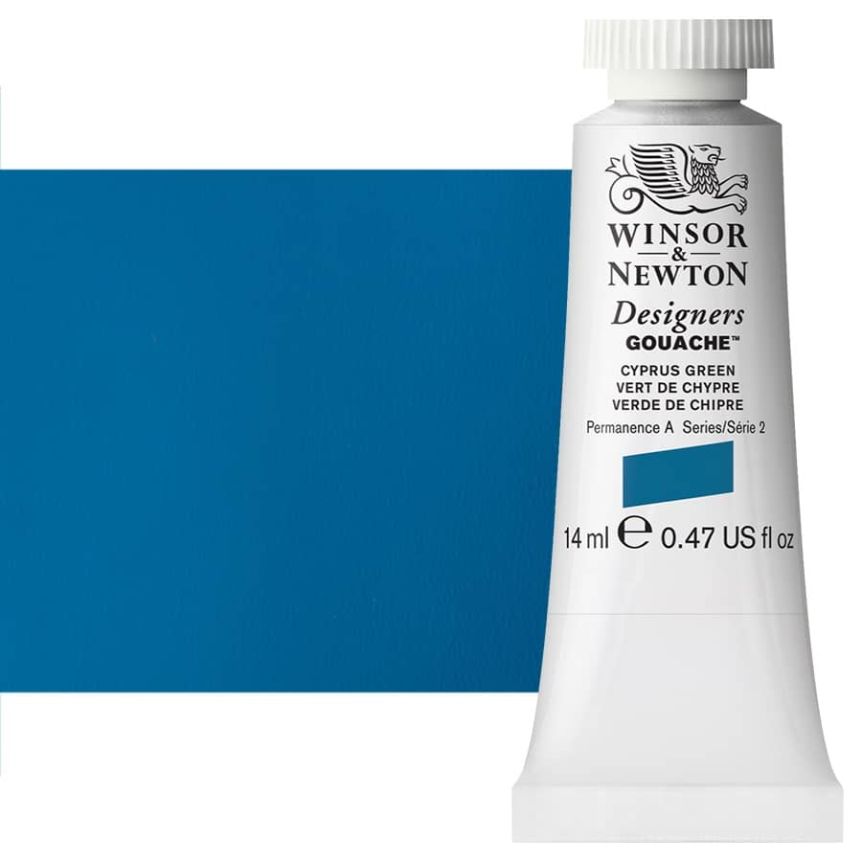 Winsor & Newton Designers Gouache 14ml Tube - Cyprus Green