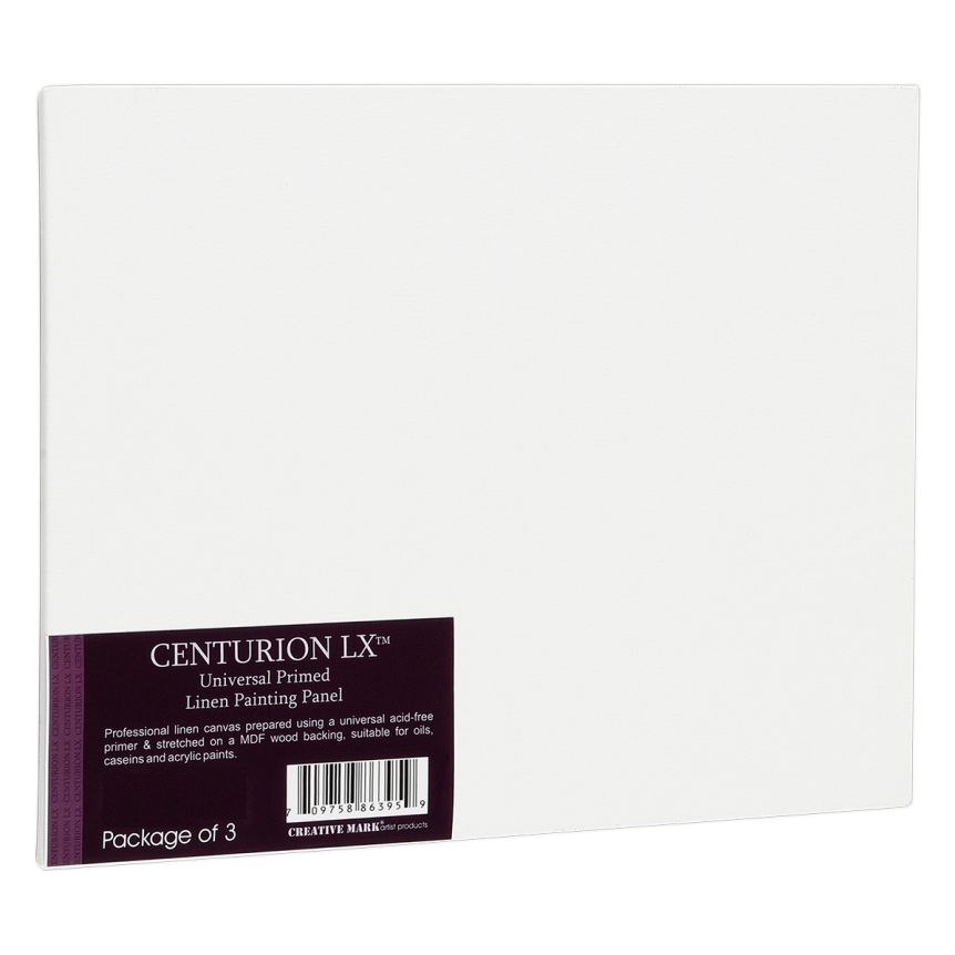 Centurion LX Acrylic Primed Linen Panel 18x24" Pack of 3