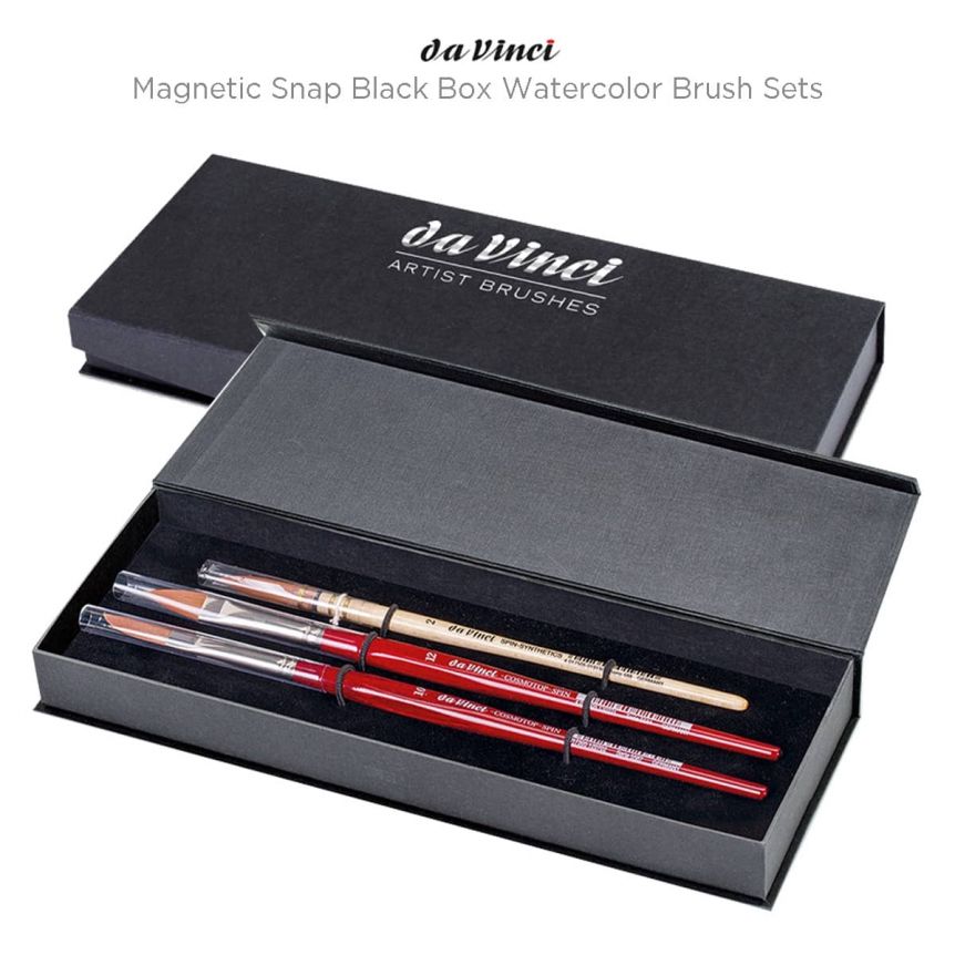 Da Vinci Magnetic Snap Black Box Watercolor Brush Sets