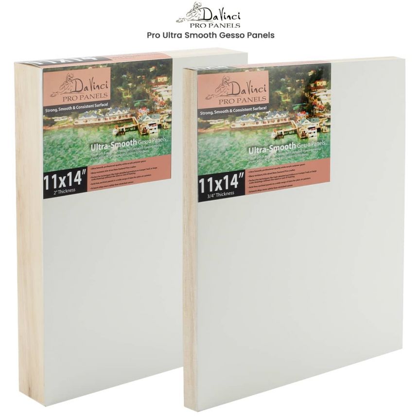 Da Vinci Pro Ultra Smooth Gesso Panels - Boxes of 4 - 6 & 12