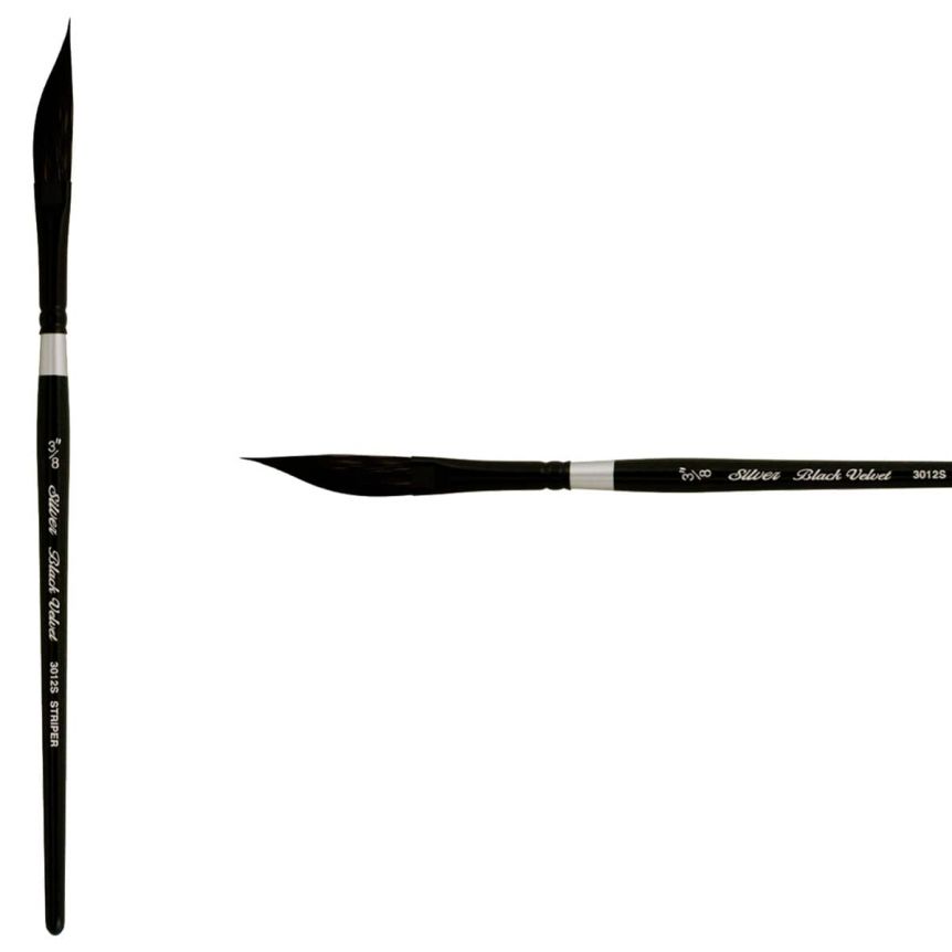 Silver Brush Black Velvet Watercolor Brush Dagger Striper 3/8 - Wet Paint  Artists' Materials and Framing