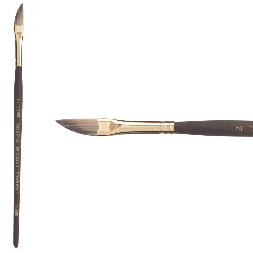 Princeton Umbria Series 6250 Synthetic Brush - Dagger Striper, Short Handle, Size 2