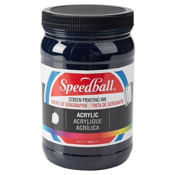 Dark Blue 32oz Jar Speedball Acrylic Screen Printing Ink 