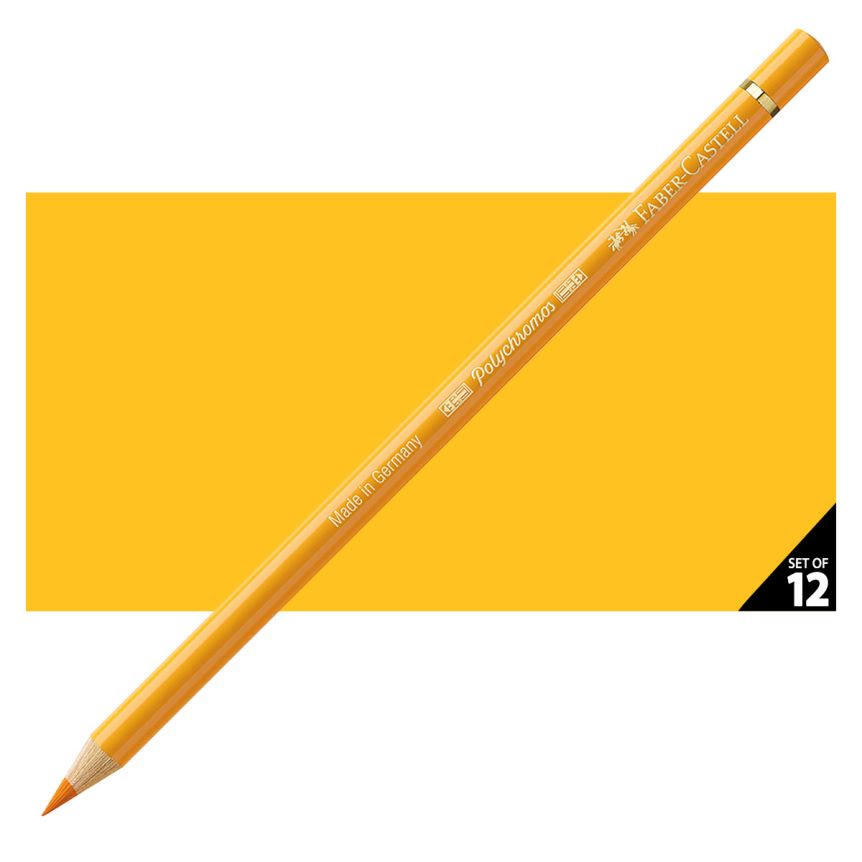 Faber-Castell Polychromos Pencil, No. 109 - Dark Chrome Yellow (Box of 12)