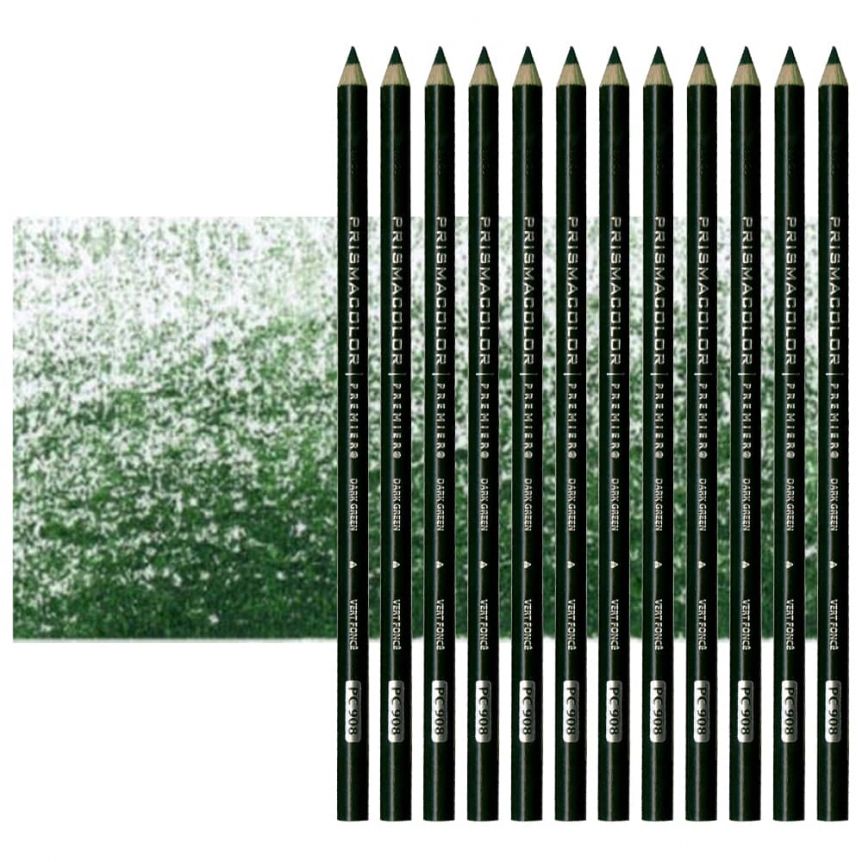 Prismacolor Premier Colored Pencil PC908 Dark Green (Set of 12