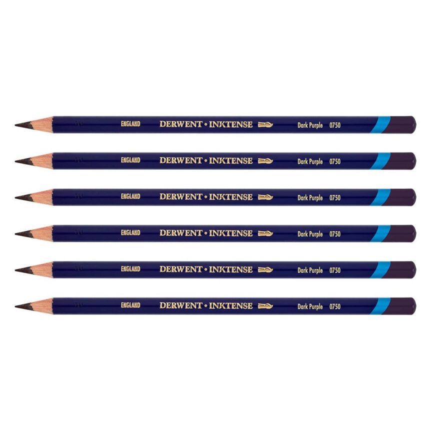 Derwent Inktense Pencil - Dark Purple (Box of 6)